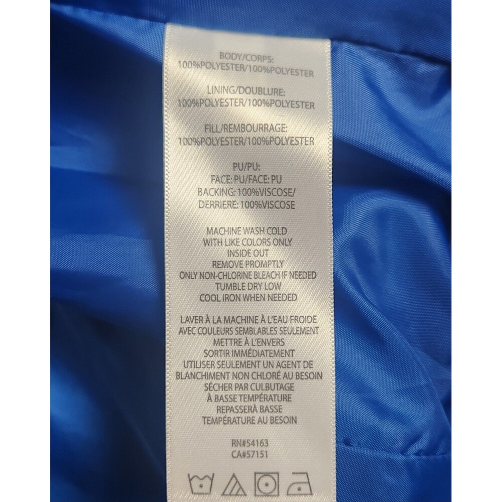 Marc New York (Andrew Marc) Electric Blue / Black Quilted Zip Front Vest Size S - Picture 10 of 11